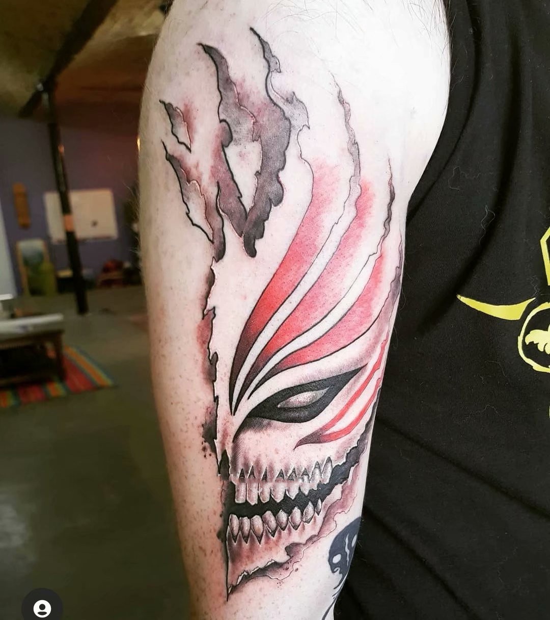 Aglaonema Red - Anime BLEACH Tijdelijke Tattoos Cartoon Rood