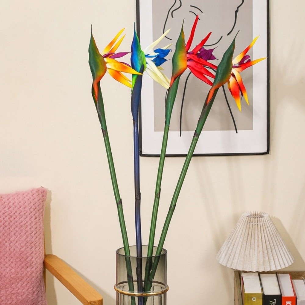 Bird Paradise Strelitzia - Kunstmatige Paradijsvogelbloem met lange steel, decoratief,