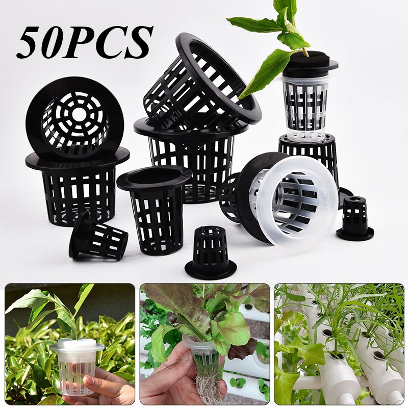 Aloe Vera Pot - 50 Stuks Zwart Wit Grondloze Mesh