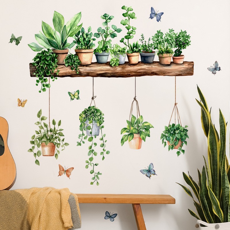 Echeveria Succulent - 3D potplanten wanddecoratie, groene botanische tropische