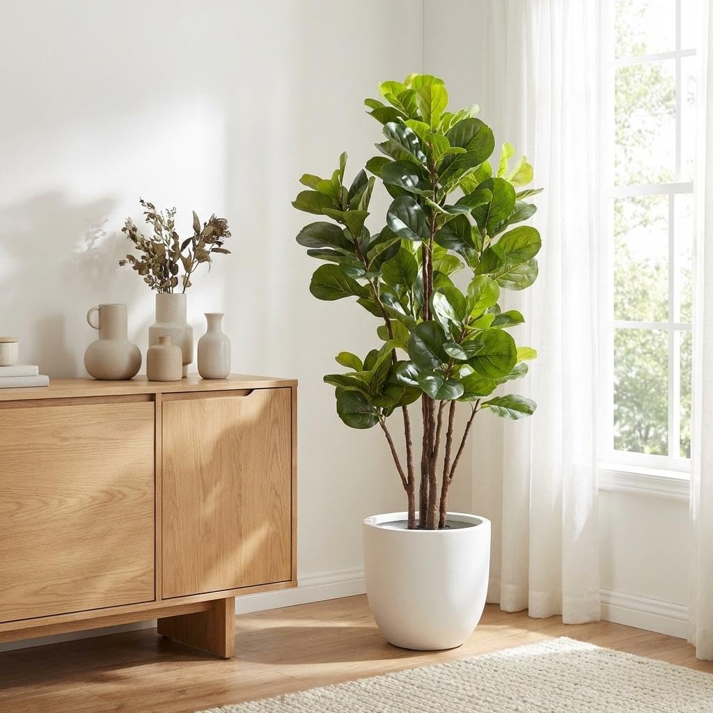 Kunstmatige Ficus Lyrata boom, - Ficus Lyrata Tree recensie en prijs