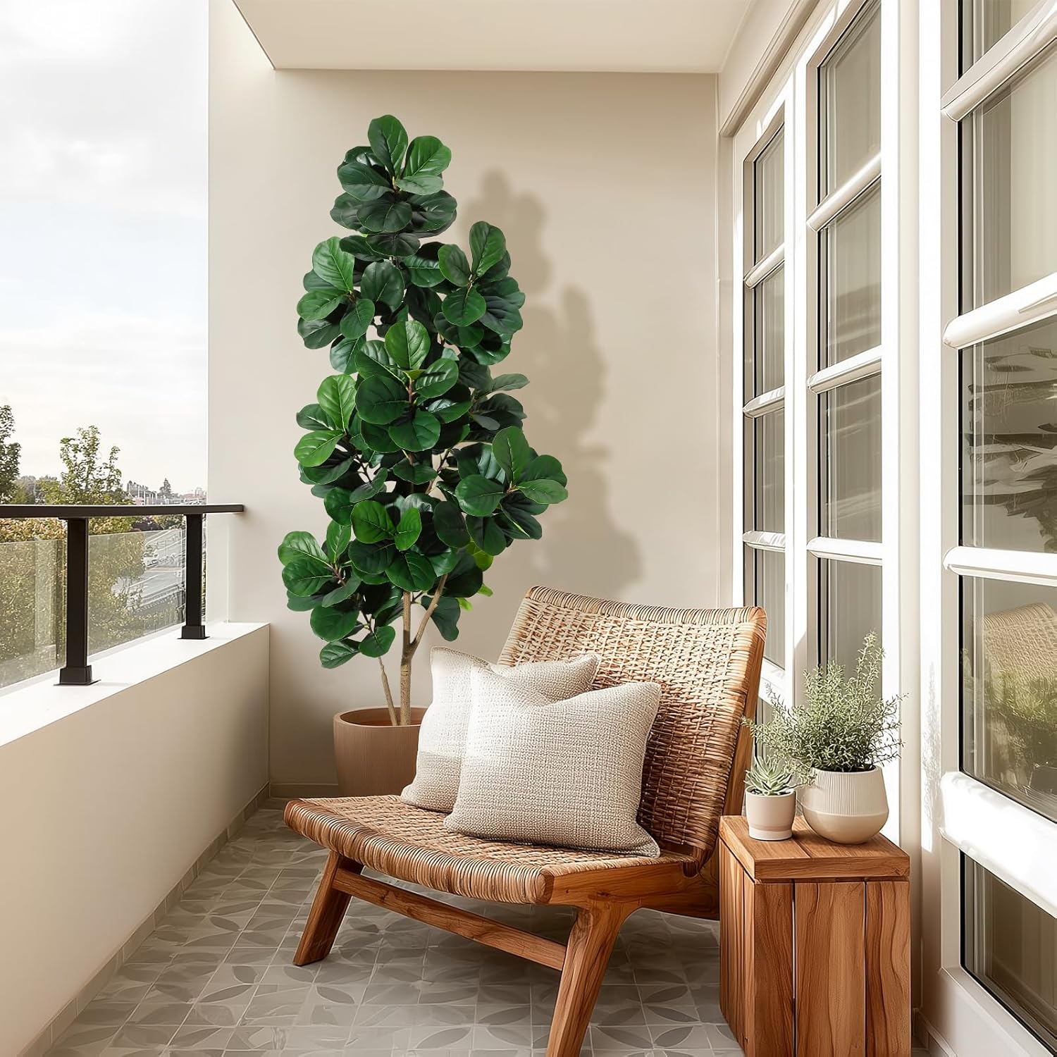 4FT/5FT/6FT/7FT Fiddle Leaf Vi - Ficus Lyrata Tree recensie en prijs